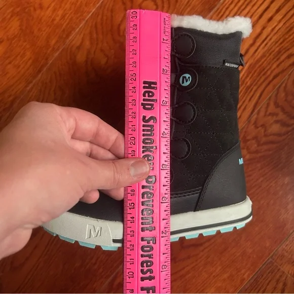 NWT MERRELL Heidi Waterproof Boot Size 11 Toddler Girl in Black - Picture 13 of 16